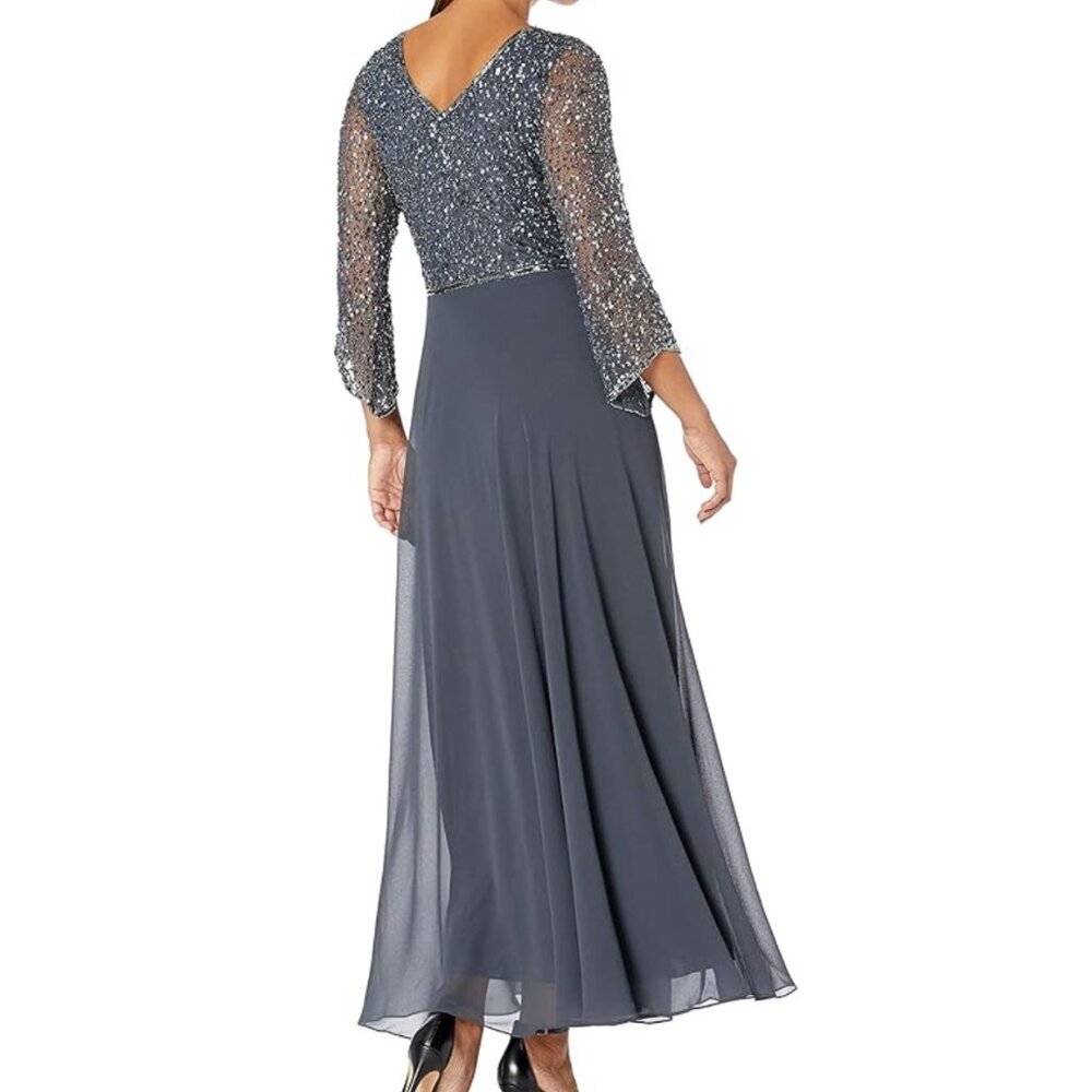 J Kara Beaded Special Occasion Gown Dress SZ 12P - Picture 7 of 10